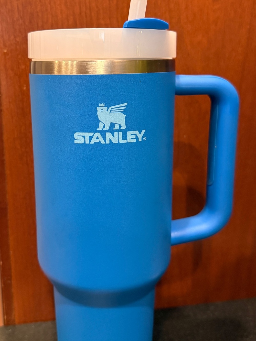 Stanley blue water bottle